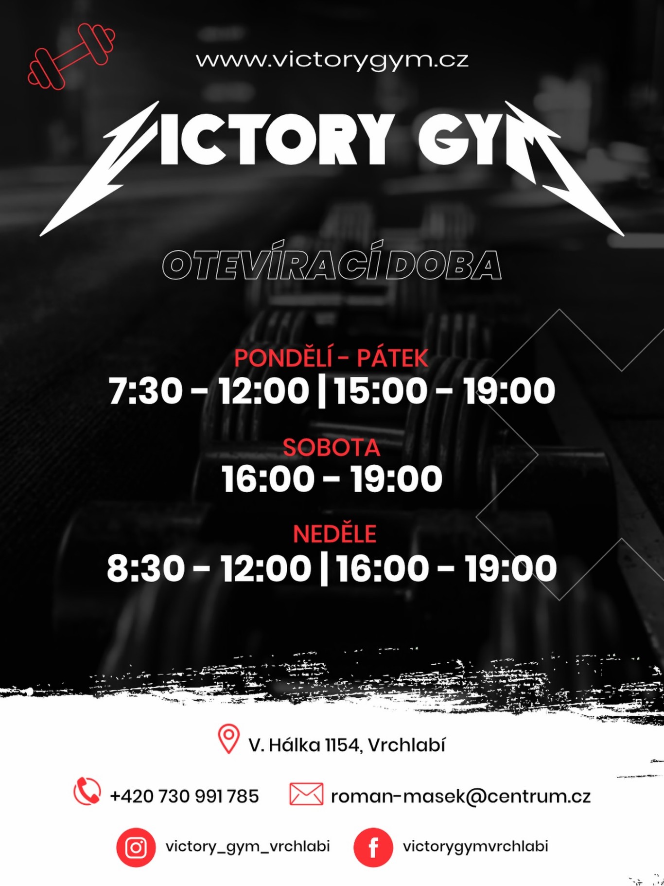 Victory Gym Vrchlabí — otevírací doba